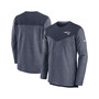 Men's Navy New England Patriots Sideline Lockup Performance Quarter-zip Jacket