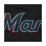 Men's Black, Blue Miami Marlins Authentic Collection Pregame Performance Raglan Pullover Sweatshirt