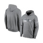 Men's Heathered Charcoal Seattle Seahawks Primary Logo Therma Pullover Hoodie