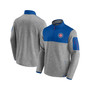 Men's Branded Heathered Gray, Royal Chicago Cubs Clutch Gene Fleece Half-Zip Jacket