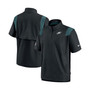 Men's Black Philadelphia Eagles Sideline Coaches Short Sleeve Quarter-Zip Jacket