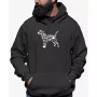 Men's Dog Paw Prints Word Art Hooded Sweatshirt