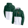 Men's Green, White Miami Hurricanes Thrill Seeker Half-Zip Hoodie Anorak Jacket