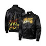 Men's Black Philadelphia 76ers Big Face 4.0 Satin Full-Zip Jacket