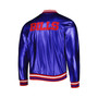 Men's Royal Buffalo Bills Metallic Bomber Full-Snap Jacket