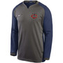 Men's Charcoal, Navy Minnesota Twins Authentic Collection Thermal Crew Performance Pullover Sweatshirt