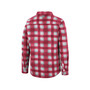 Men's Red, White Fresno State Bulldogs Ellis Plaid Full-Snap Shirt Jacket