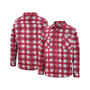 Men's Red, White Fresno State Bulldogs Ellis Plaid Full-Snap Shirt Jacket