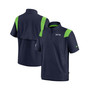 Men's College Navy Seattle Seahawks Sideline Coaches Short Sleeve Quarter-Zip Jacket
