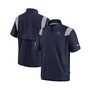 Men's Navy Dallas Cowboys Sideline Coaches Short Sleeve Quarter-Zip Jacket
