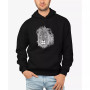 Men's Word Art Lion Hooded Sweatshirt
