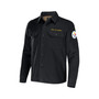 Men's NFL x Darius Rucker Collection by Black Pittsburgh Steelers Canvas Button-Up Shirt Jacket
