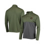 Men's Olive Chicago Cubs Delta Pursue Quarter-Zip Jacket