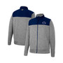 Men's Gray, Navy Penn State Nittany Lions Putter Herringbone Full-Zip Jacket