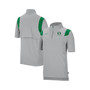 Men's Gray Oregon Ducks Coach Short Sleeve Quarter-Zip Jacket