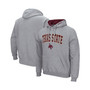 Men's Heathered Gray Texas State Bobcats Arch and Logo Pullover Hoodie