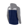 Men's Branded Heathered Navy, Heathered Gray Milwaukee Brewers Blown Away Full-Zip Hoodie