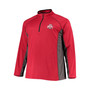 Men's Scarlet Ohio State Buckeyes Big and Tall Textured Raglan Quarter-Zip Jacket