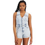 Women's Bella Sleeveless Denim Romper