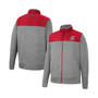 Men's Charcoal, Crimson Washington State Cougars Putter Herringbone Full-Zip Jacket