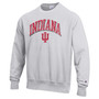 Men's Gray Indiana Hoosiers Arch Over Logo Reverse Weave Pullover Sweatshirt