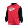 Men's Red, Black Kansas City Chiefs Big and Tall Block Party Pullover Hoodie
