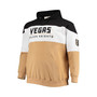 Men's Branded Black, Gold Vegas Golden Knights Big and Tall Colorblock Fleece Hoodie