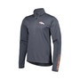 Men's Charcoal Denver Broncos Half-Zip Hoodie