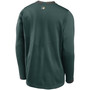 Men's Charcoal, Green Oakland Athletics Authentic Collection Thermal Crew Performance Pullover Sweatshirt
