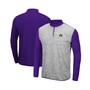 Men's Heathered Gray, Purple ECU Pirates Prospect Quarter-Zip Jacket