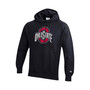Men's Black Ohio State Buckeyes Vault Logo Reverse Weave Pullover Hoodie