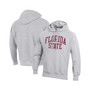 Men's Heathered Gray Florida State Seminoles Team Arch Reverse Weave Pullover Hoodie