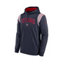 Men's Navy Houston Texans Sideline Athletic Stack Performance Pullover Hoodie