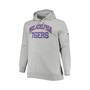 Men's Allen Iverson Heathered Gray Philadelphia 76ers Big and Tall Name and Number Pullover Hoodie