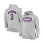 Men's Allen Iverson Heathered Gray Philadelphia 76ers Big and Tall Name and Number Pullover Hoodie