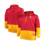Men's Red, Gold-Tone Kansas City Chiefs Big and Tall Quarter-Zip Hoodie