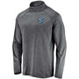 Men's Gray Seattle Kraken Synthetic Primary Logo Quarter-Zip Pullover Jacket