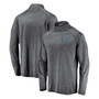 Men's Gray Seattle Kraken Synthetic Primary Logo Quarter-Zip Pullover Jacket