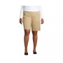 Women's Plus Size Mid Rise Elastic Waist Pull On 10" Knockabout Chino Bermuda Shorts