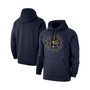 Men's Navy West Virginia Mountaineers Basketball Icon Club Fleece Pullover Hoodie