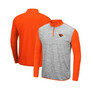 Men's Heathered Gray, Orange Oregon State Beavers Prospect Quarter-Zip Jacket