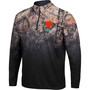 Men's Black Clemson Tigers Mossy Oak Fleet II Quarter-Zip Jacket