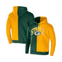 Men's NFL X Staple Hunter Green, Yellow Green Bay Packers Split Logo Pullover Hoodie