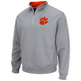 Men's Heathered Gray Clemson Tigers Tortugas Team Logo Quarter-Zip Jacket