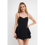 Women's Corset Bustier Ruffled Romper