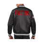 Men's Black Atlanta Falcons Throwback Helmet Satin Full-Snap Jacket