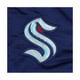 Men's Deep Sea Blue Seattle Kraken Pick and Roll Satin Full-Snap Varsity Jacket
