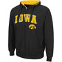 Men's Black Iowa Hawkeyes Arch Logo 3.0 Full-Zip Hoodie