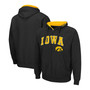 Men's Black Iowa Hawkeyes Arch Logo 3.0 Full-Zip Hoodie