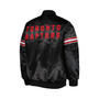 Men's Black Toronto Raptors Pick and Roll Satin Full-Snap Varsity Jacket